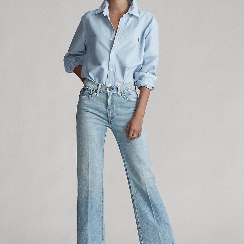 NWT Polo Ralph Lauren Laight Cropped Flare Jeans SIZE 26